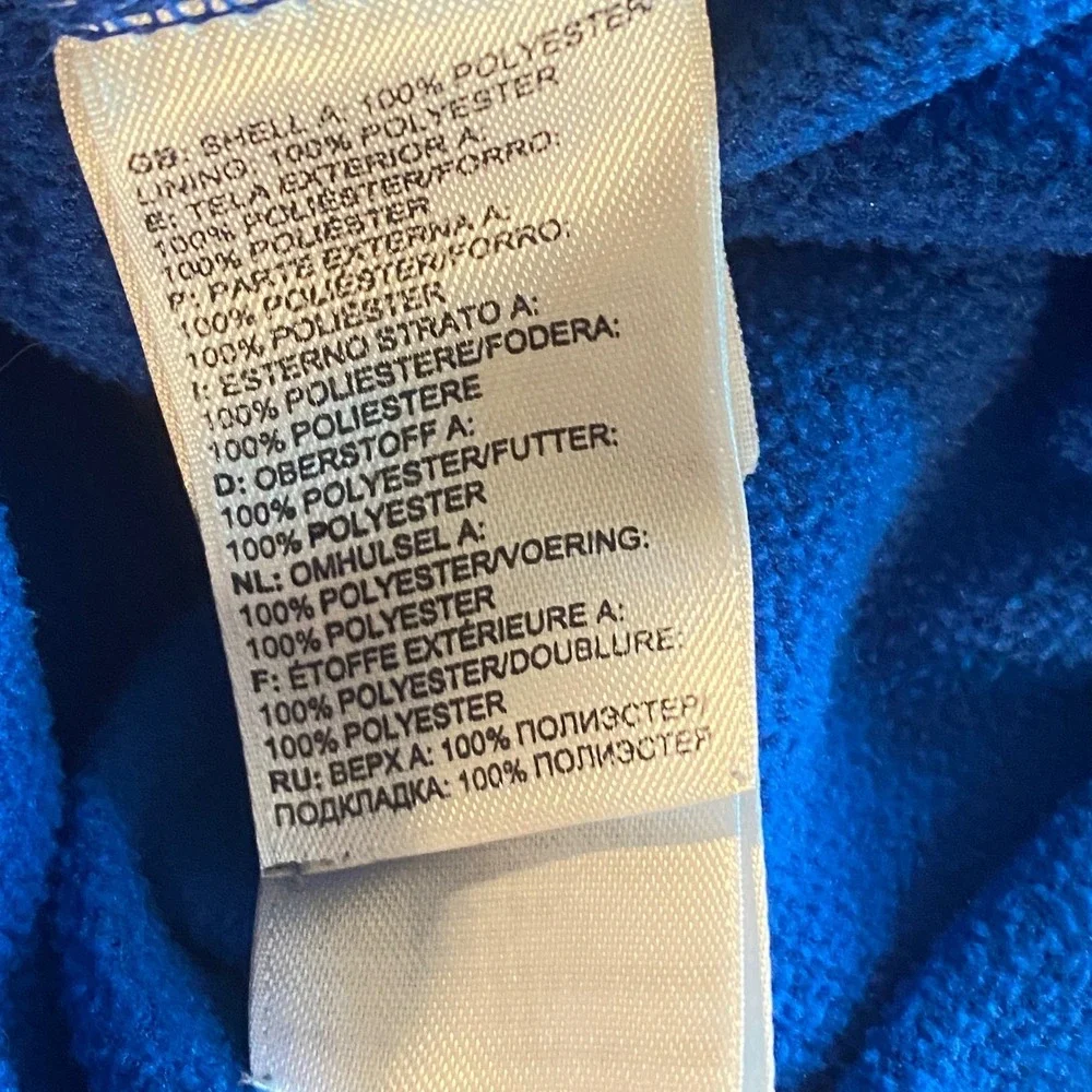 The North Face Mens Blue Pullover Hoodie Logo Fleece Sweatshirt CN3K Size M